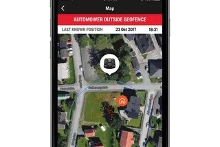 Produkty wyposażone w Automower Connect® / Husqvarna Fleet Services ™ natychmiast rozpoczynają śledzenie pozycji GPS i wysyłają powiadomienia do urządzeń. Funkcja ta sprawia, że instalacja Automower® jest wyjątkowo bezpieczna i minimalizuje ryzyko kradzieży.